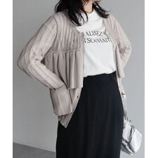 2WAY ラッフル切替ニットトップス