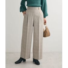 あったかきれシル柄 ワイドストレートパンツ