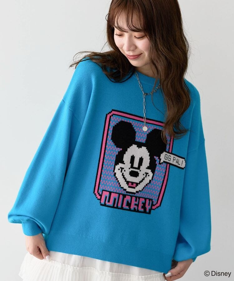 ミッキー＆フレンズ／ジャガードニットプルオーバー | グリーン