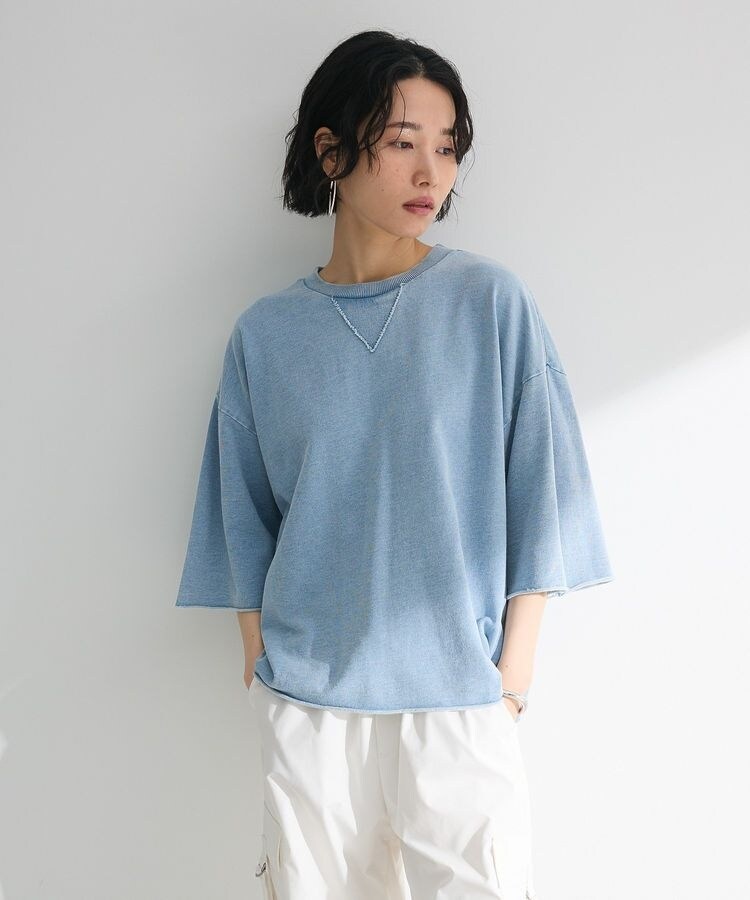 hii★ラブレス短丈七分袖スエット LOVELESS（ラブレス） tシャツ ムラ染めオーバースウェット メンズ