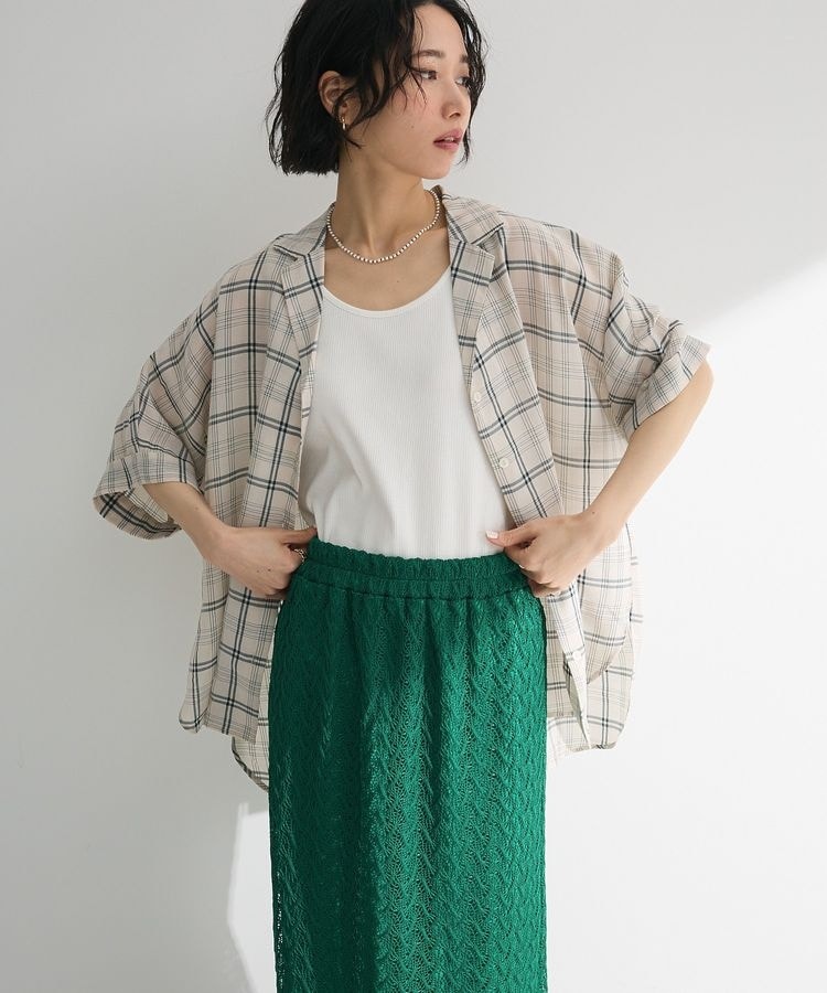 ★SALE picone シアーシャツジャケット シアー ジップ Shirt