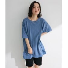 ピグメント裏毛切りっぱなしチュニック
