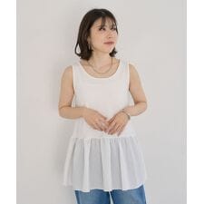 裾フリルタンクトップ