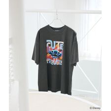 スティッチ／ヴィンテージ風ピグメントTシャツ