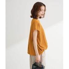 表面カット裾ドロストプルオーバー