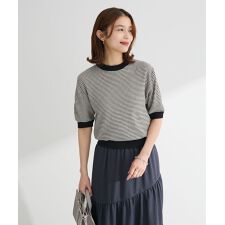 ・swing by マルチカラージャカードニット