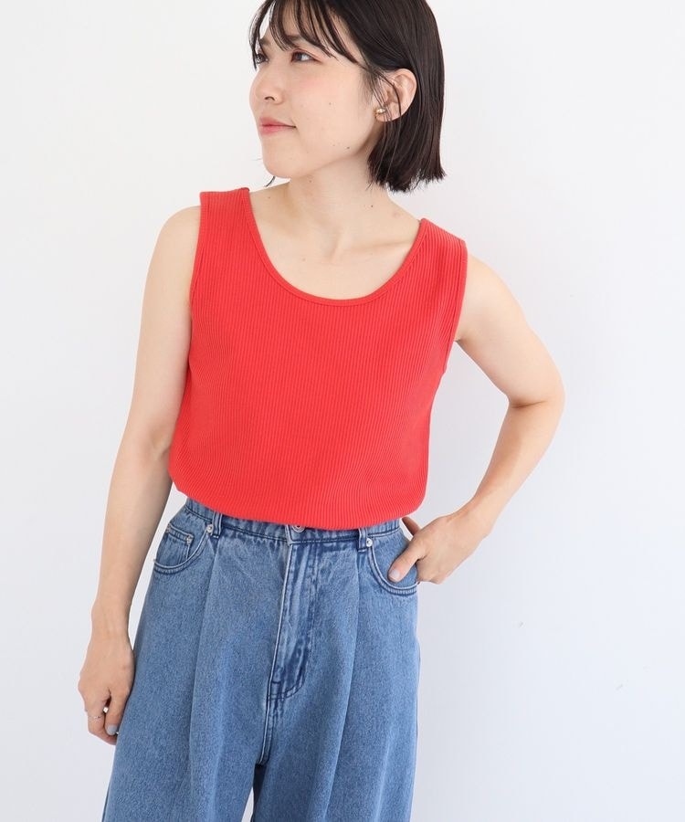 前後2WAY リブタンクトップ