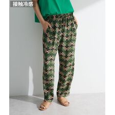 グリーンパークス(Green Parks)の柄イージーパンツ(テーパード)