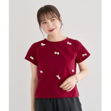・swing by パールリボンモチーフTEE