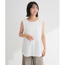 グリーンパークス(Green Parks)のノースリーブドッキングホワイトインナー