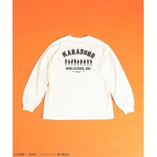 ハイキュー!! モノクロプリント烏野長袖Tシャツ
