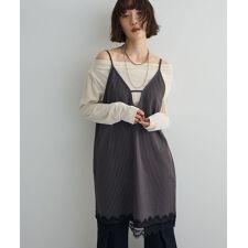 アンリエットミュゼ(AnriettMusee)の2WAYレース×ピンストライプキャミソールワンピース