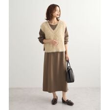 SET2点ラメフェザーベスト+ミニ裏毛ワンピース