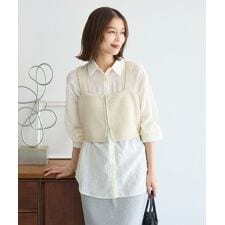 SET2点ラメシャギービスチェ+シャツ