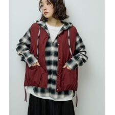 グリーンパークス(Green Parks)のサイドZIP中綿コクーンベスト