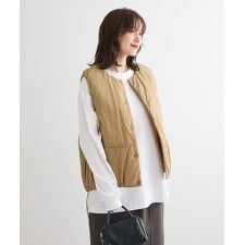 グリーンパークス(Green Parks)のサイドZIP中綿コクーンベスト