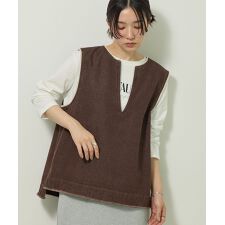 グリーンパークス(Green Parks)のフリンジ付きデニムベスト