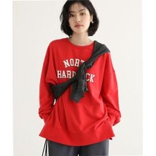 カレッジロゴ裏毛チュニック