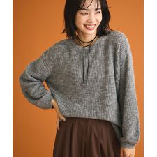 シアーゆったりニットプルオーバー