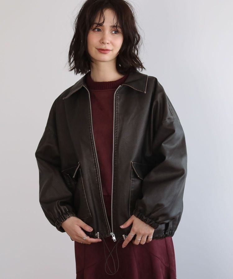 ニットスリーブライダースジャケット | オズモーシス(OSMOSIS