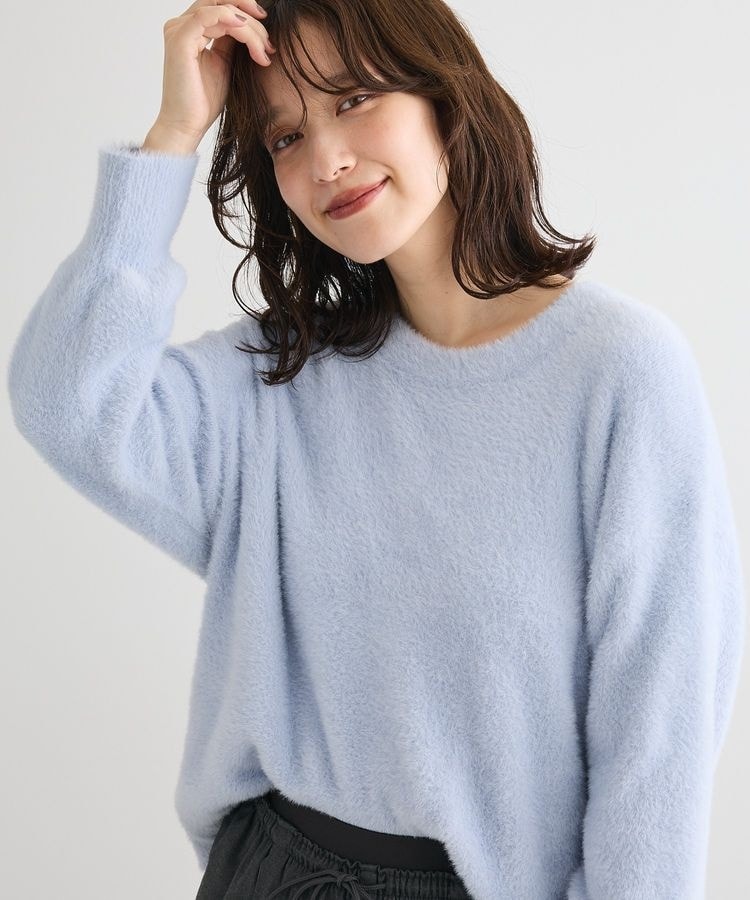 シャギークルーネックニットプルオーバー | グリーンパークス(Green