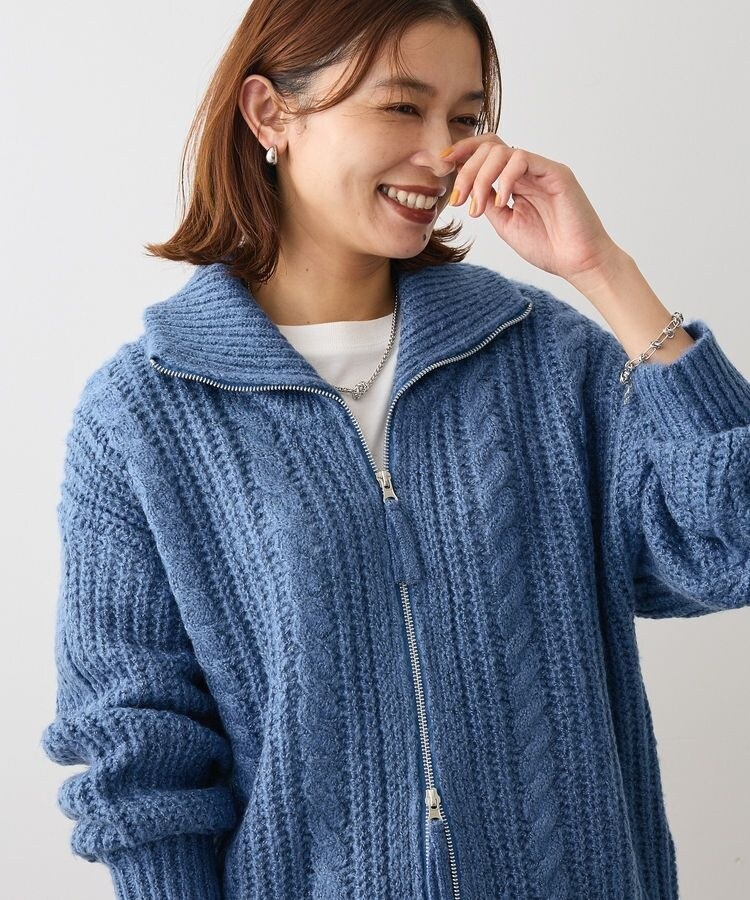 ピンクハウス　ローン衿付き圧縮ブークレーカーディガン PINK HOUSE / ピンクハウス カーディガン・ボレロ | ファッション通販