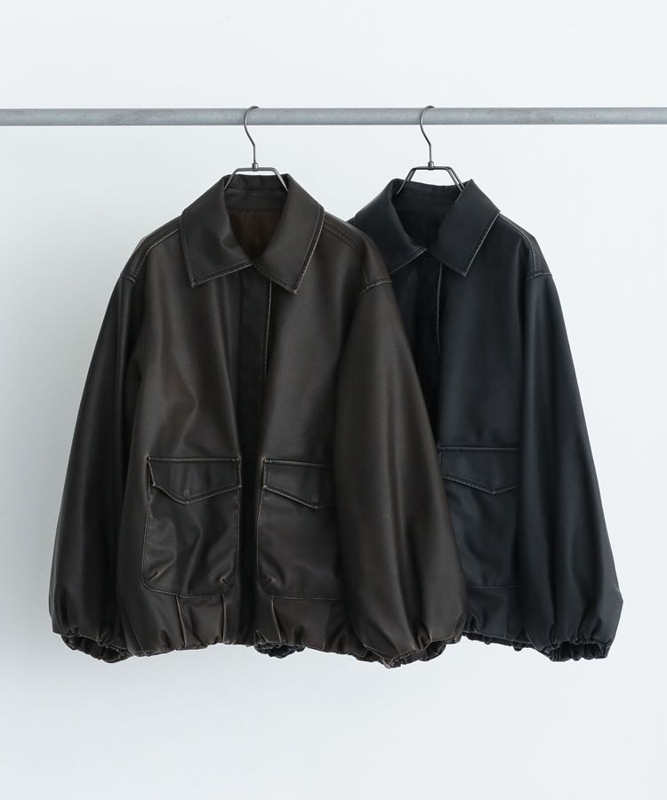 大草直子さんコラボ】ショート丈ライダースジャケット | オペーク
