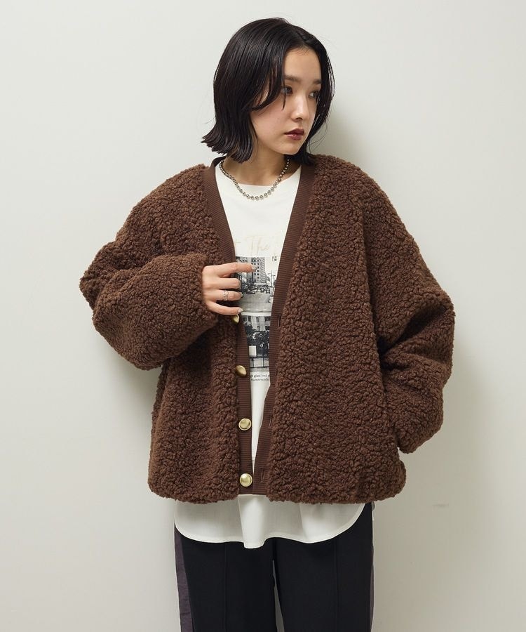 大きいサイズレデイ―ス】フラワープリントロングカーディガン(日本製