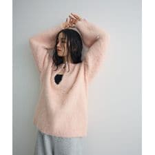 アンリエットミュゼ(AnriettMusee)の前後2wayキーネックシャギーニット