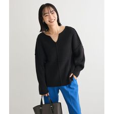 グリーンパークス(Green Parks)のリブ切替Vネックニットプルオーバー