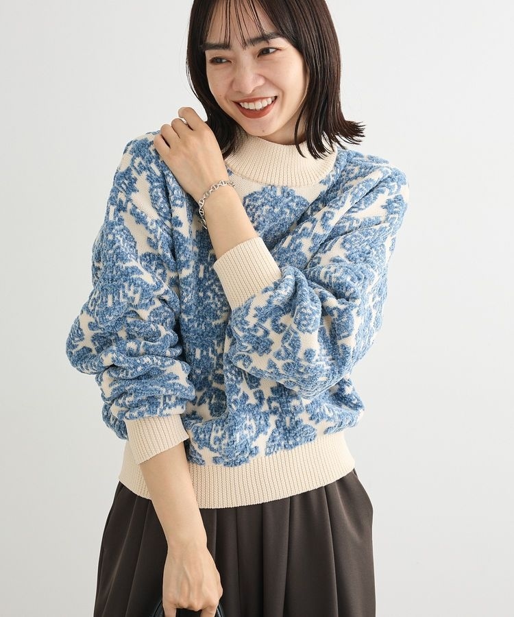 swing by アラベスクジャカードニット | グリーンパークス(Green Parks