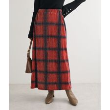 楊柳ベロアチェックIラインスカート