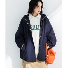 撥水加工ミディ丈マウンテンパーカー