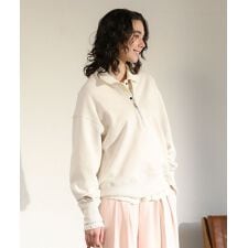 ハーフZip裏毛プルオーバー