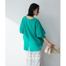 袖スリットカットプルオーバー
