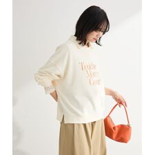 オーバーサイズロゴ裏毛プルオーバー