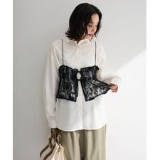 SET2点シャツ+レースビスチェ