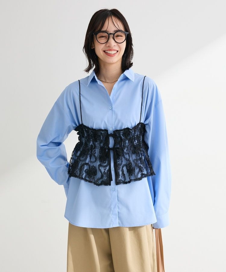 SET2点シャツ+レースビスチェ