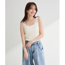 機能付テレコリブタンクトップ