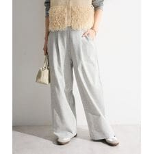 タックワイドスウェットパンツ