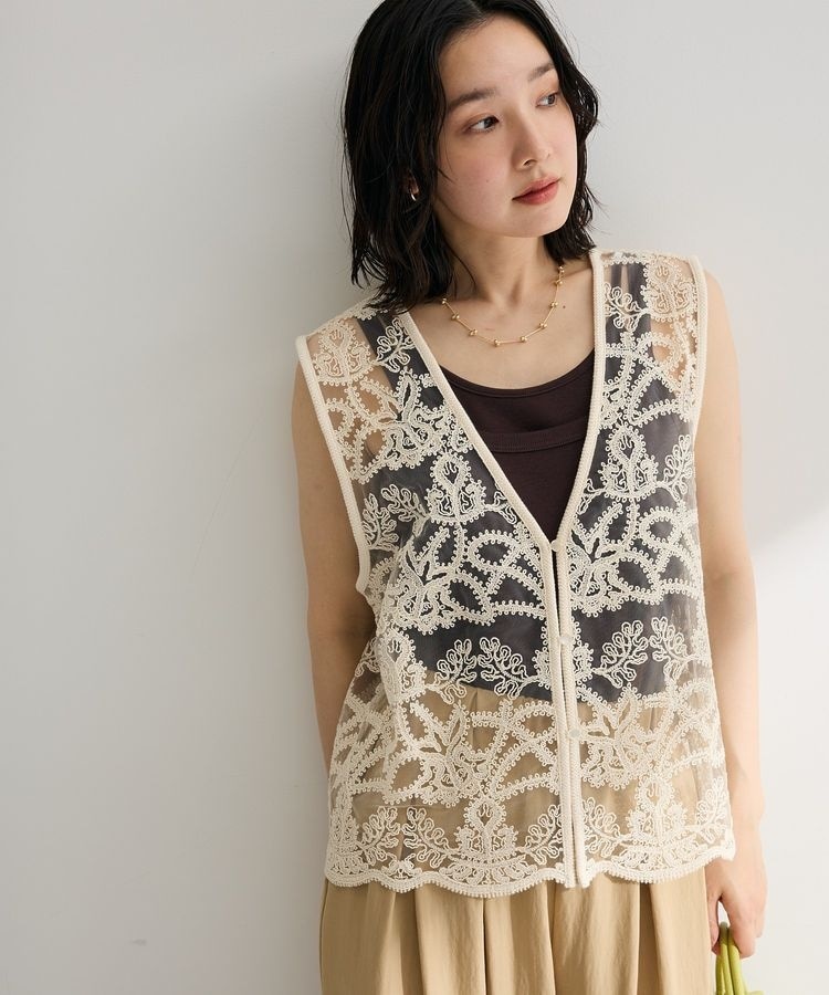 レース刺繍ベスト | グリーンパークス(Green Parks) | マルイウェブ