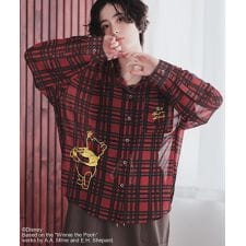 Winnie the Pooh／シアーチェックシャツ