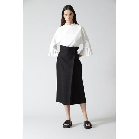 ADORE つぼまっ 《BLACK LABEL》ボンディング麻スカート 