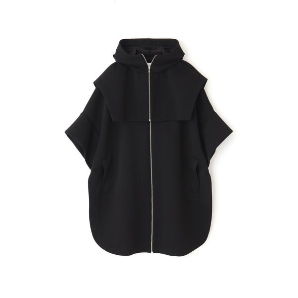 新品未使用タグ付き✨近年✨アドーア ミディボンディングポンチョジャケット M 黒 ADORE（アドーア） 531-2150219 21年製 黒 ボンディングドルマン