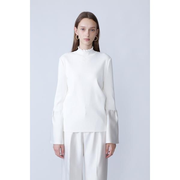 美品◎ADORE アドーア シルクウールツイルニットトップス クリーム 近年 ◇シルクウールツイルニットトップス | アドーア(ADORE) | マルイ