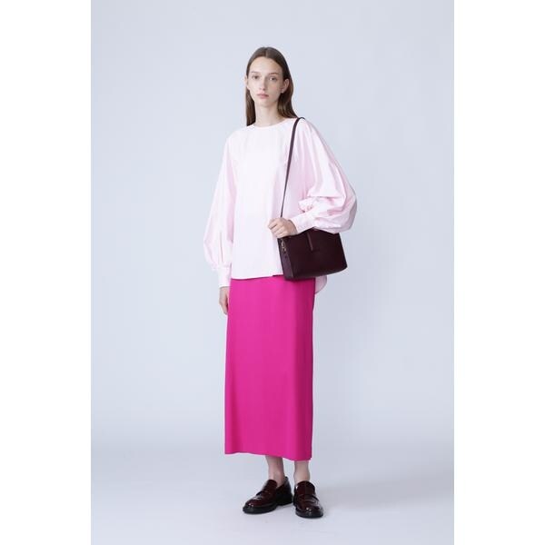 ADORE アドーア カラーツイルバックベルトスカート ブルー