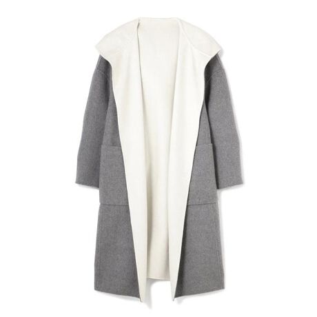 2 TONE リバーフード付きロングコート | アドーア(ADORE  