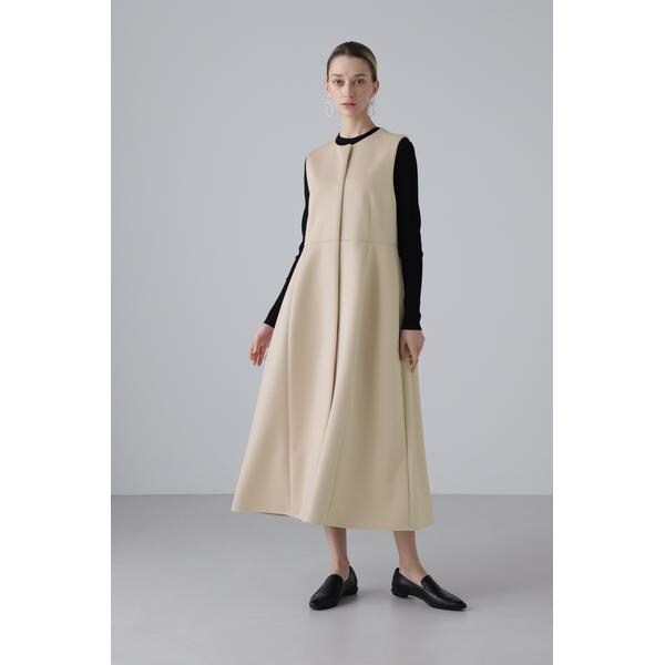 美品 アドーア クリアコットンワンピース38 ベージュ アドーア未使用 クリアコットンワンピース38 ベージュ 【公式通販】