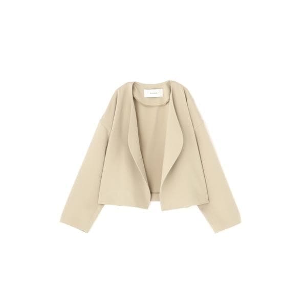 【美品】 ADORE(アドーア) ノーカラージャケット リネンコットン ショート 美品】 ADORE(アドーア) ノーカラージャケット リネンコットン