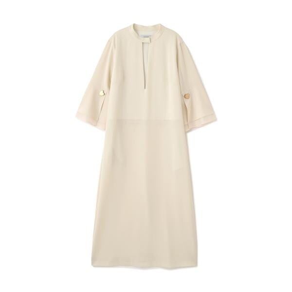 ADORE 麻ツイルワンピース サイズ38【匿名配送】 ADORE (38) 麻ツイルワンピース Vネックノースリーブ